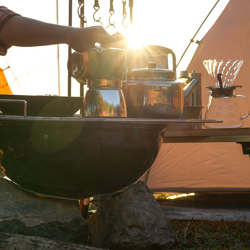 Lunch at the tent